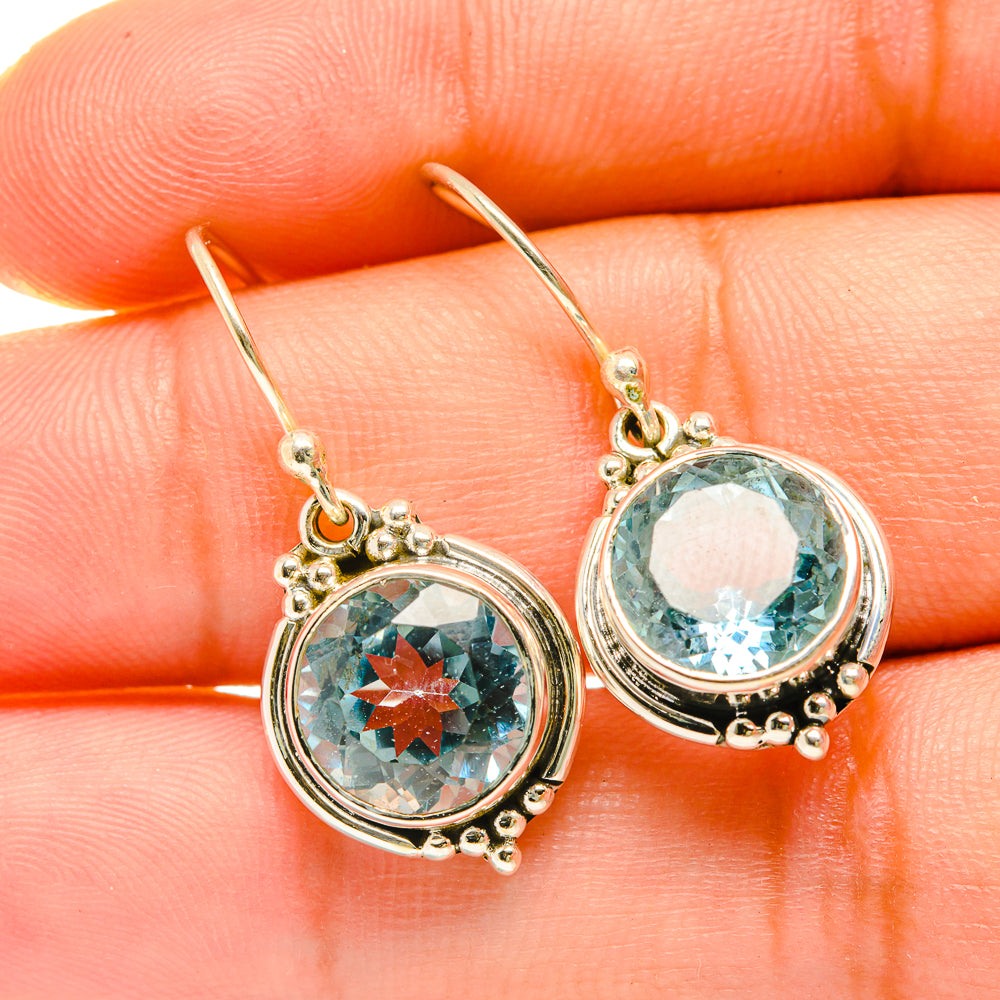 Blue Topaz Earrings handcrafted by Anasilvercos - EARR418458