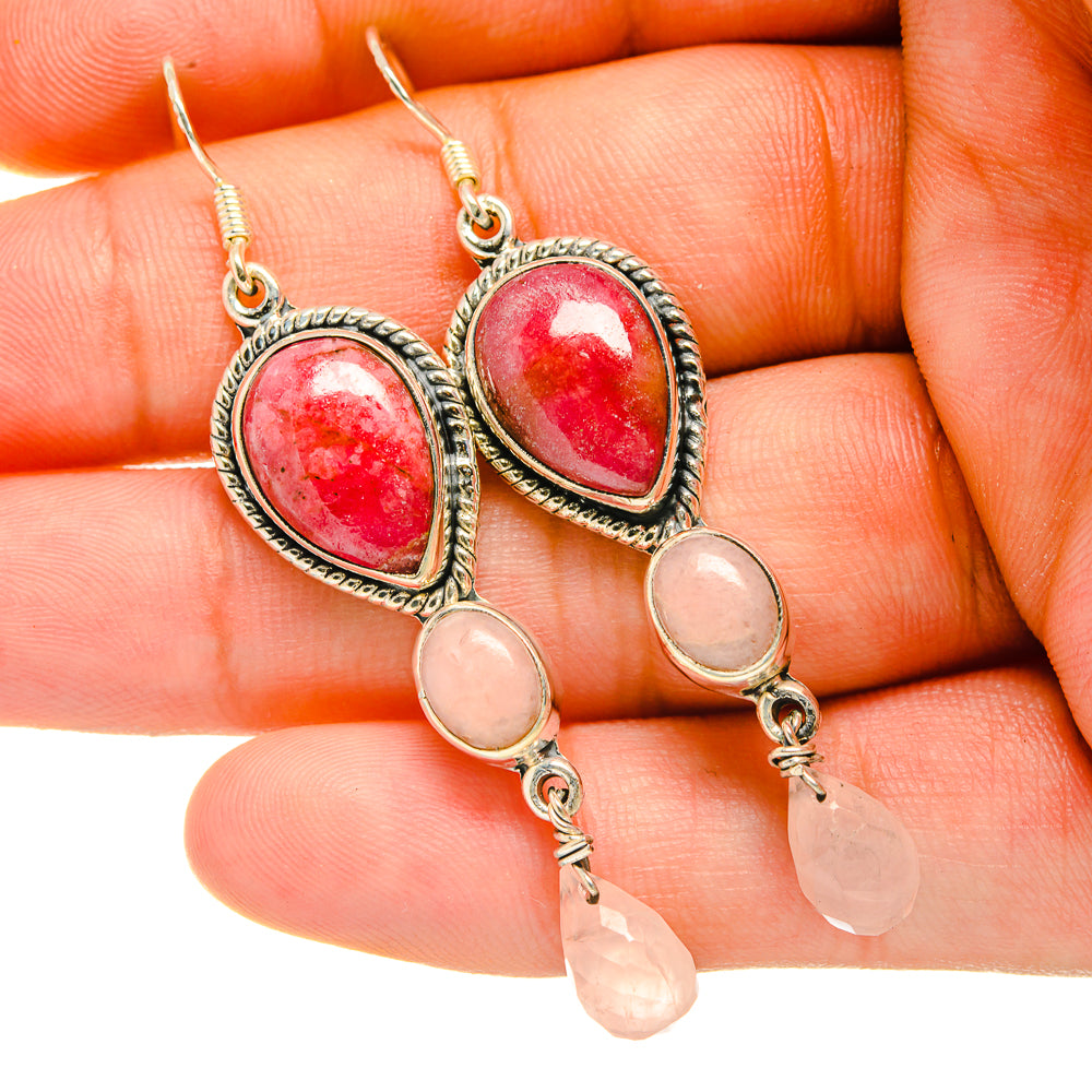 Thulite Earrings handcrafted by Anasilvercos - EARR418472