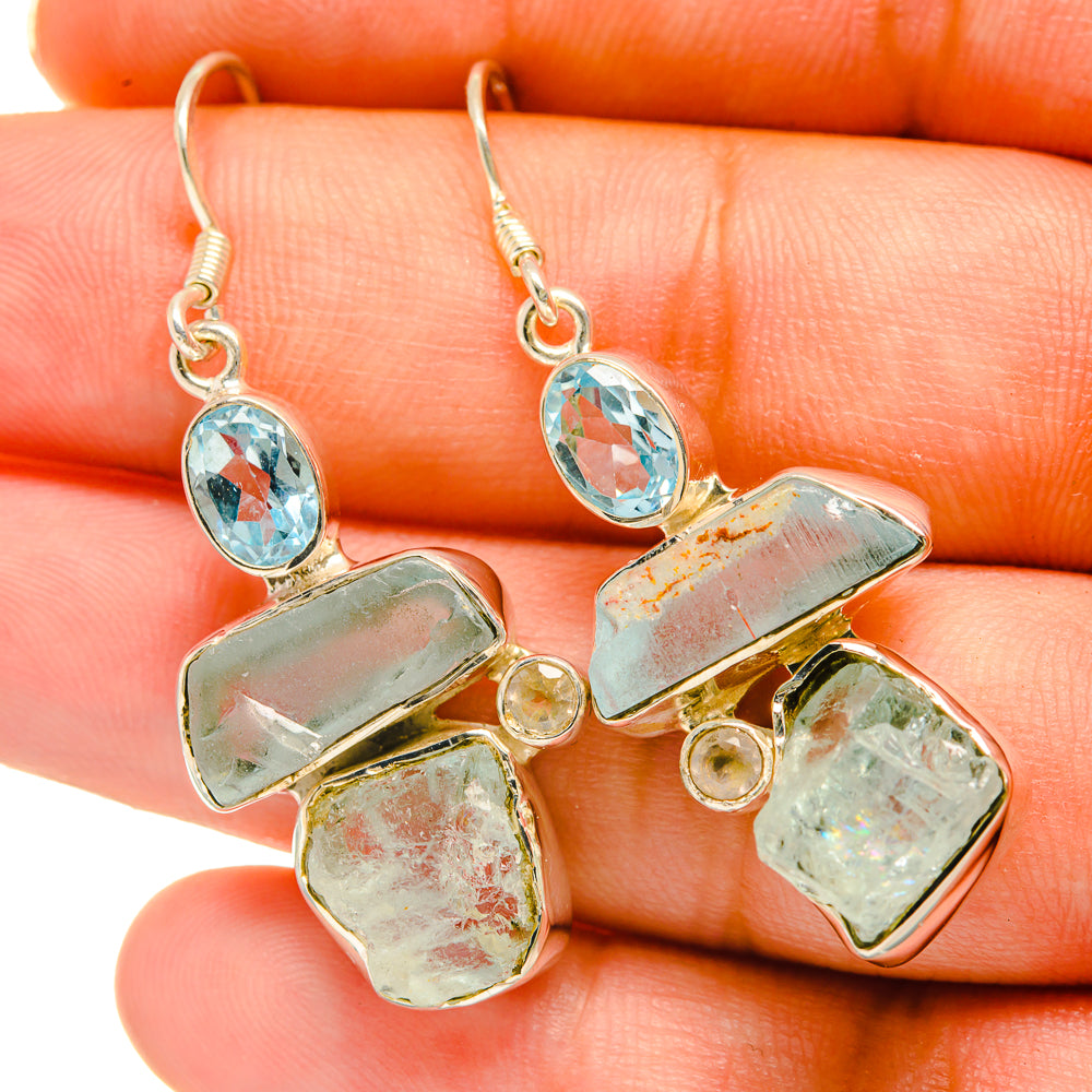Aquamarine Earrings handcrafted by Anasilvercos - EARR418479