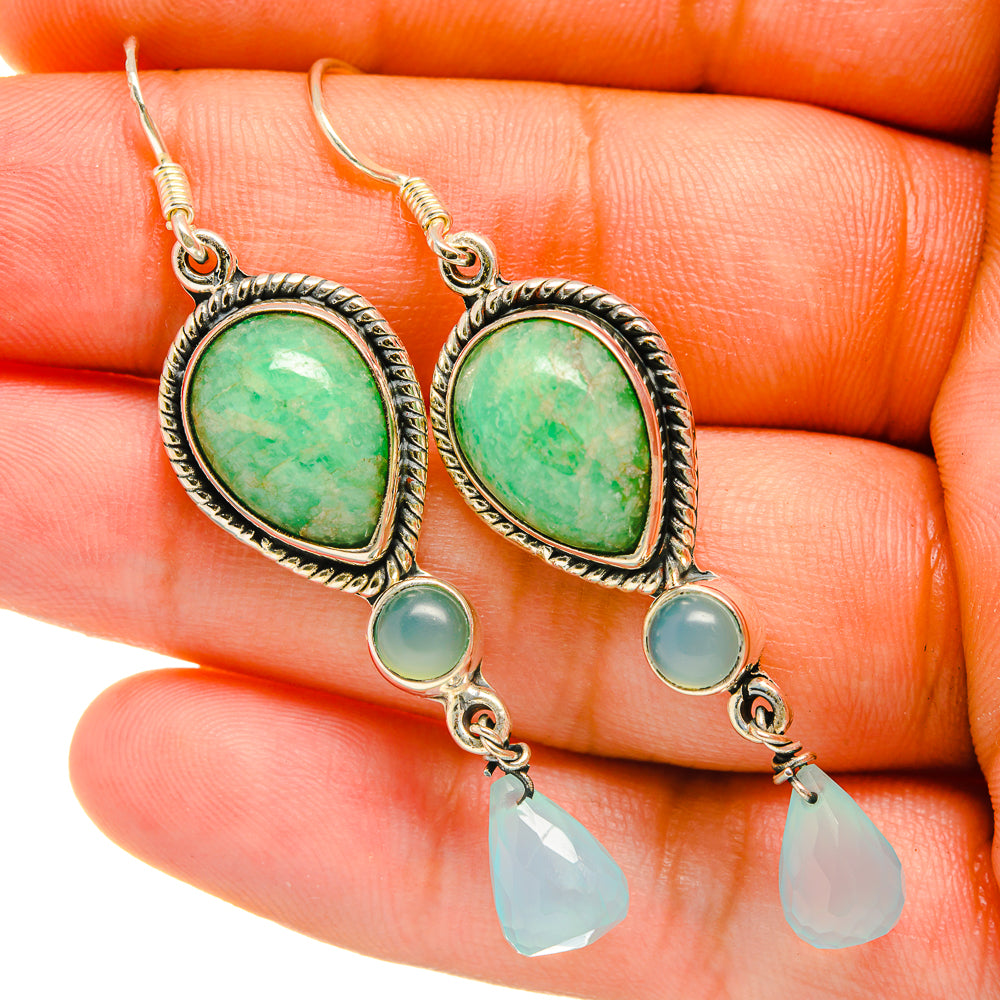 Amazonite Earrings handcrafted by Anasilvercos - EARR418481