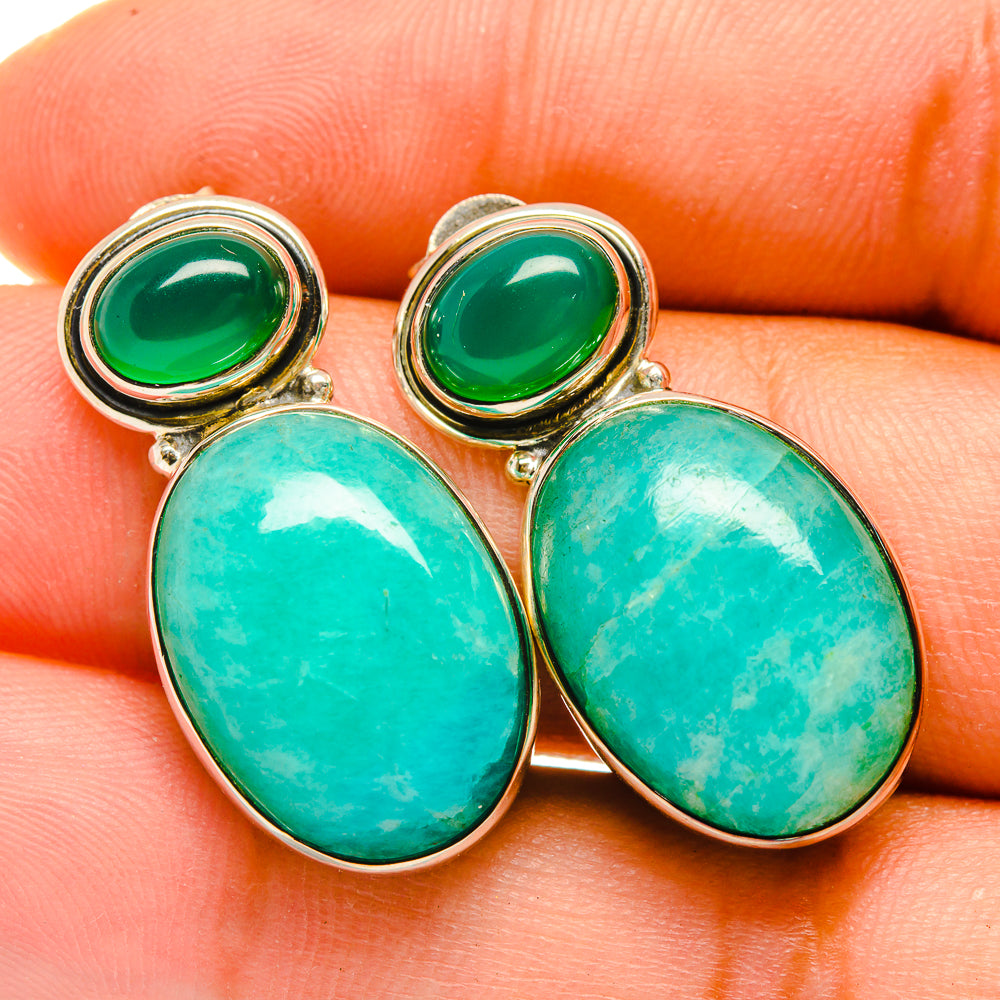 Amazonite Earrings handcrafted by Anasilvercos - EARR418483