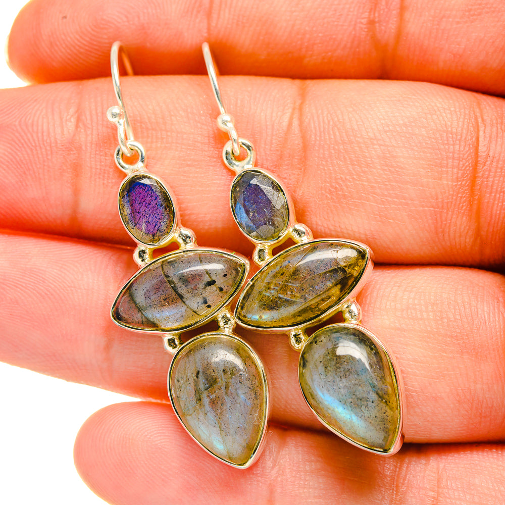 Labradorite Earrings handcrafted by Anasilvercos - EARR418509