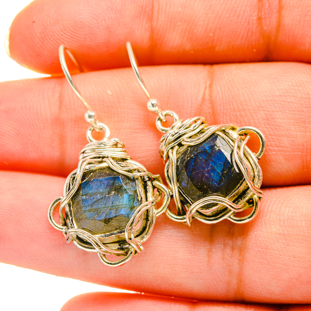 Labradorite Earrings handcrafted by Anasilvercos - EARR418518