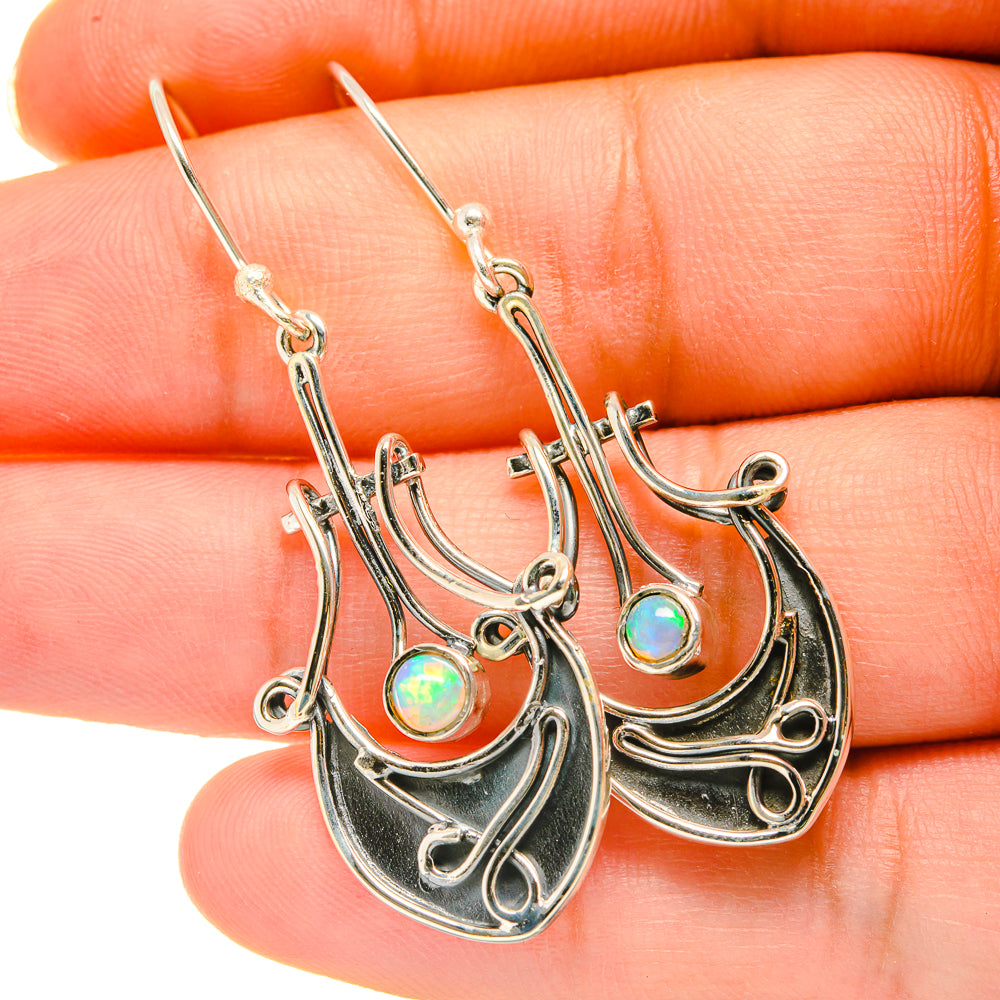 Ethiopian Opal Earrings handcrafted by Anasilvercos - EARR418532