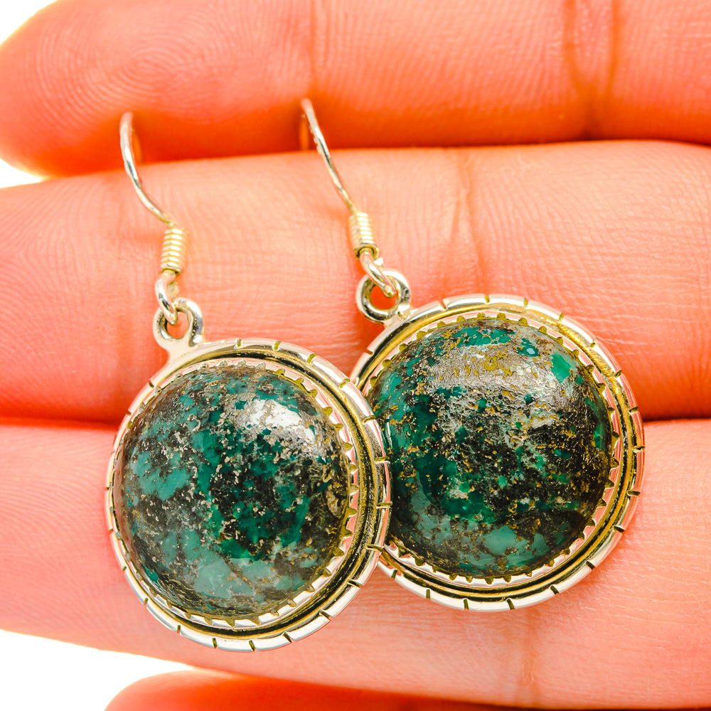 Shattuckite Earrings handcrafted by Anasilvercos - EARR418535