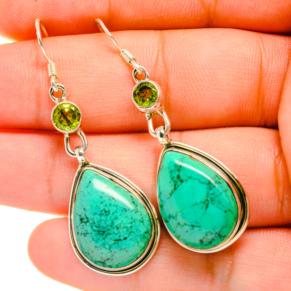 Chrysocolla Earrings handcrafted by Anasilvercos - EARR418550