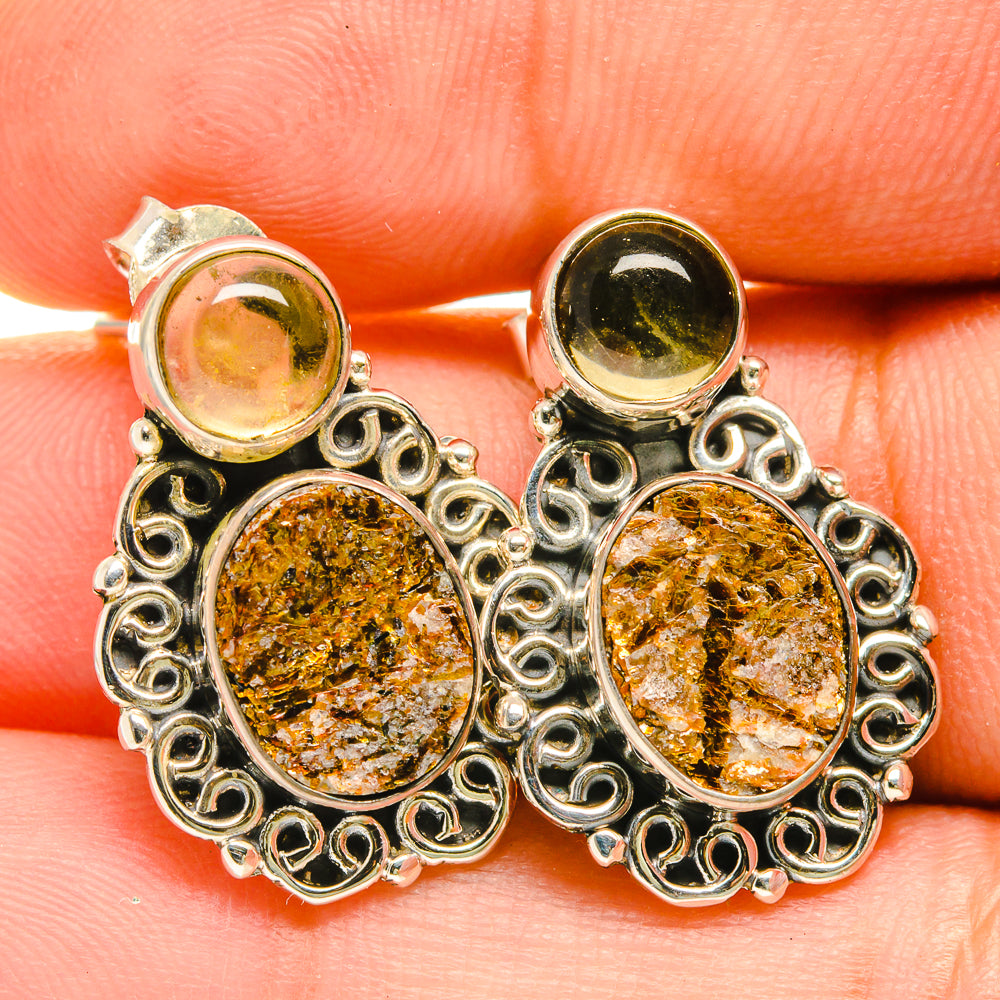 Astrophyllite Earrings handcrafted by Anasilvercos - EARR418556