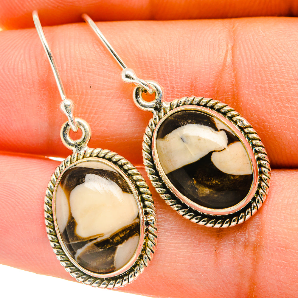Peanut Wood Jasper Earrings handcrafted by Anasilvercos - EARR418568