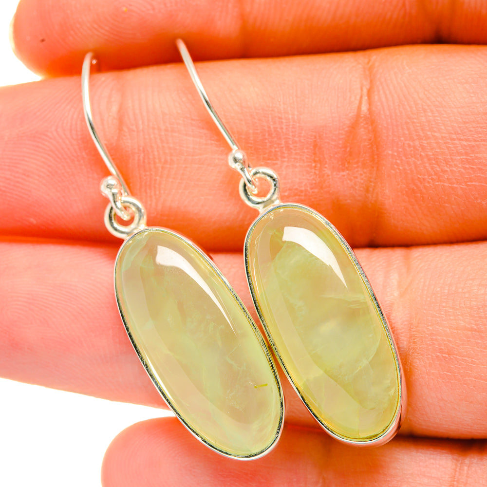 Prehnite Earrings handcrafted by Anasilvercos - EARR418572