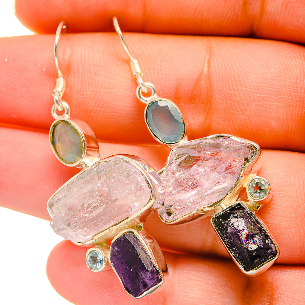 Kunzite Earrings handcrafted by Anasilvercos - EARR418573