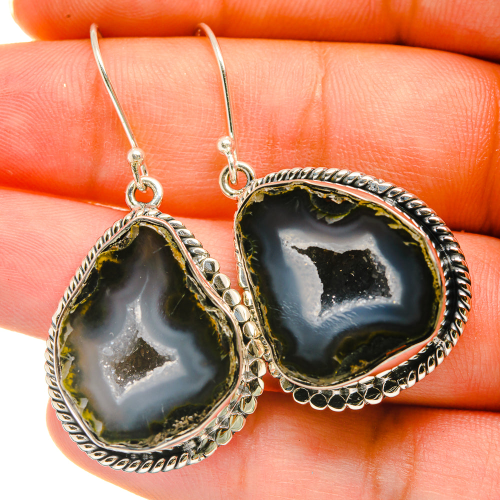 Coconut Geode Druzy Earrings handcrafted by Anasilvercos - EARR418575