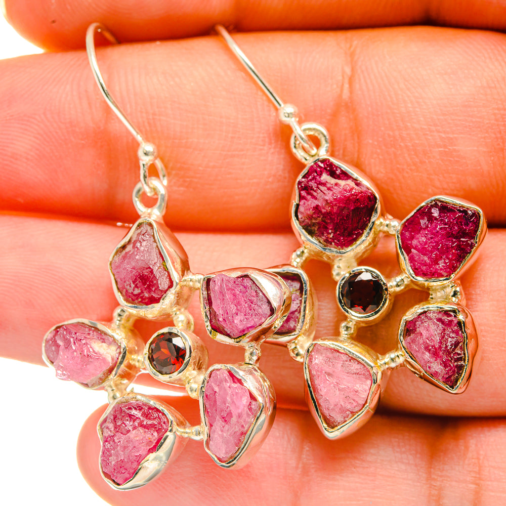 Pink Tourmaline Earrings handcrafted by Anasilvercos - EARR418578