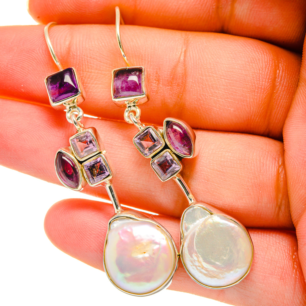 Mother Of Pearl Earrings handcrafted by Anasilvercos - EARR418581