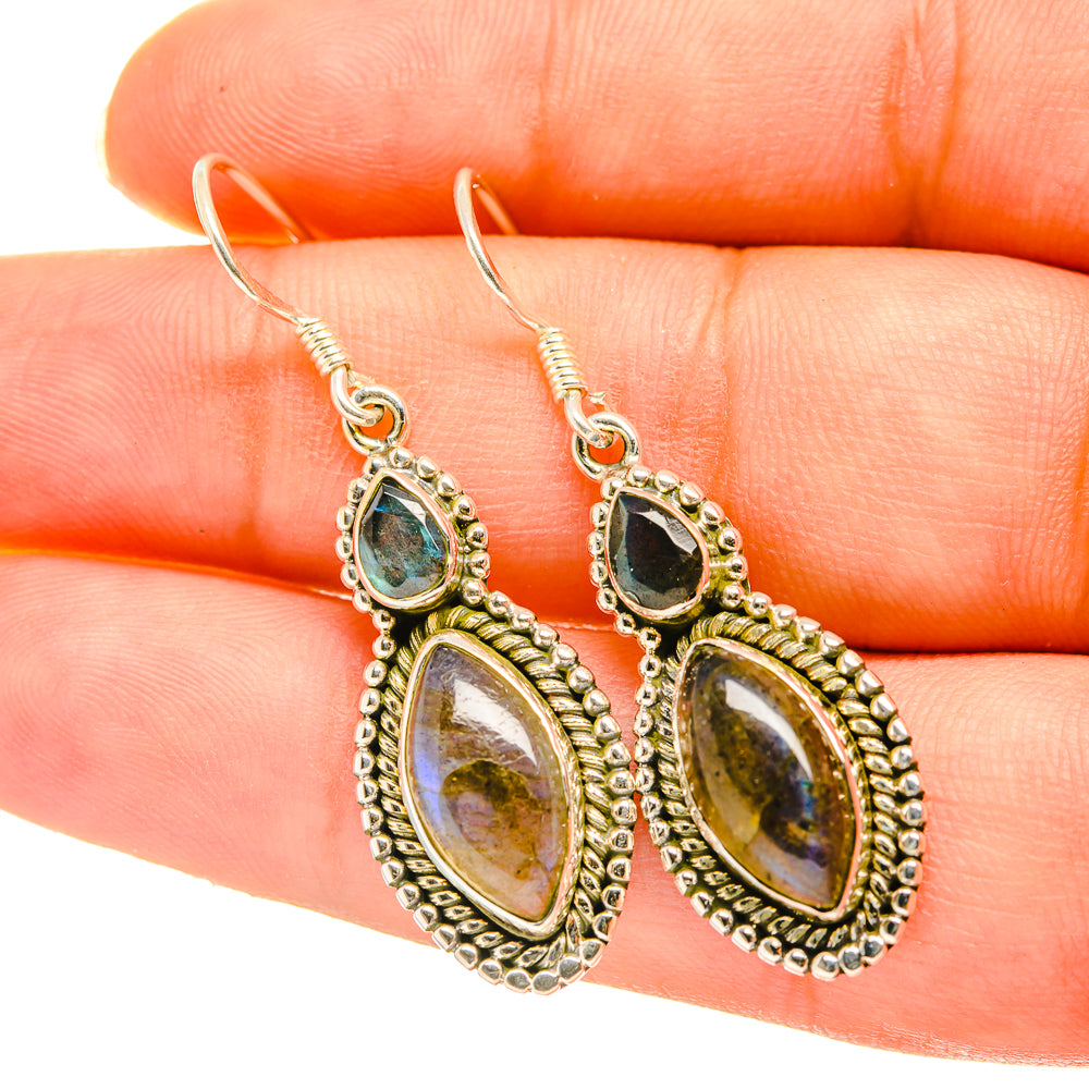 Labradorite Earrings handcrafted by Anasilvercos - EARR418590