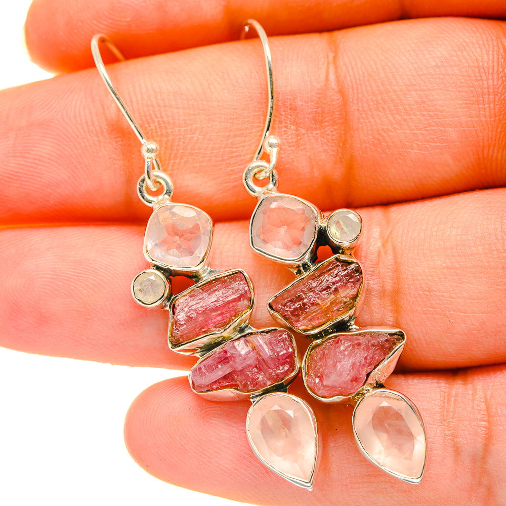 Pink Tourmaline Earrings handcrafted by Anasilvercos - EARR418592