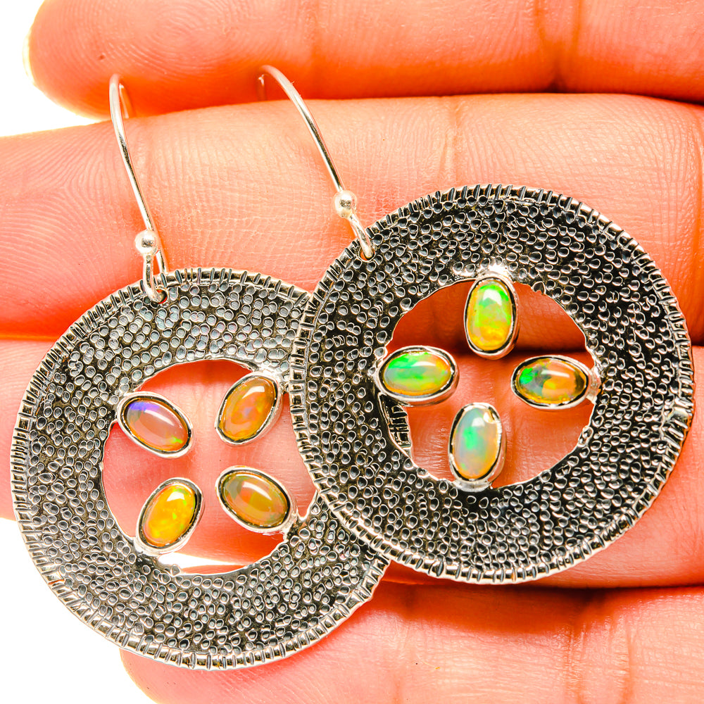Ethiopian Opal Earrings handcrafted by Anasilvercos - EARR418597