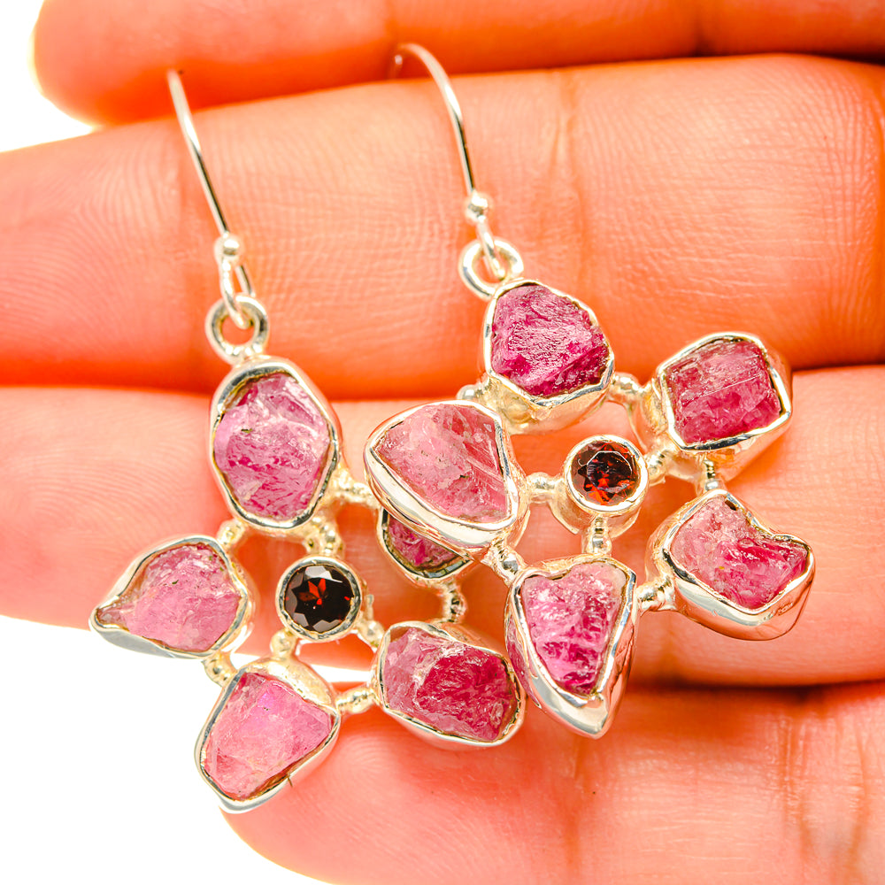 Pink Tourmaline Earrings handcrafted by Anasilvercos - EARR418604