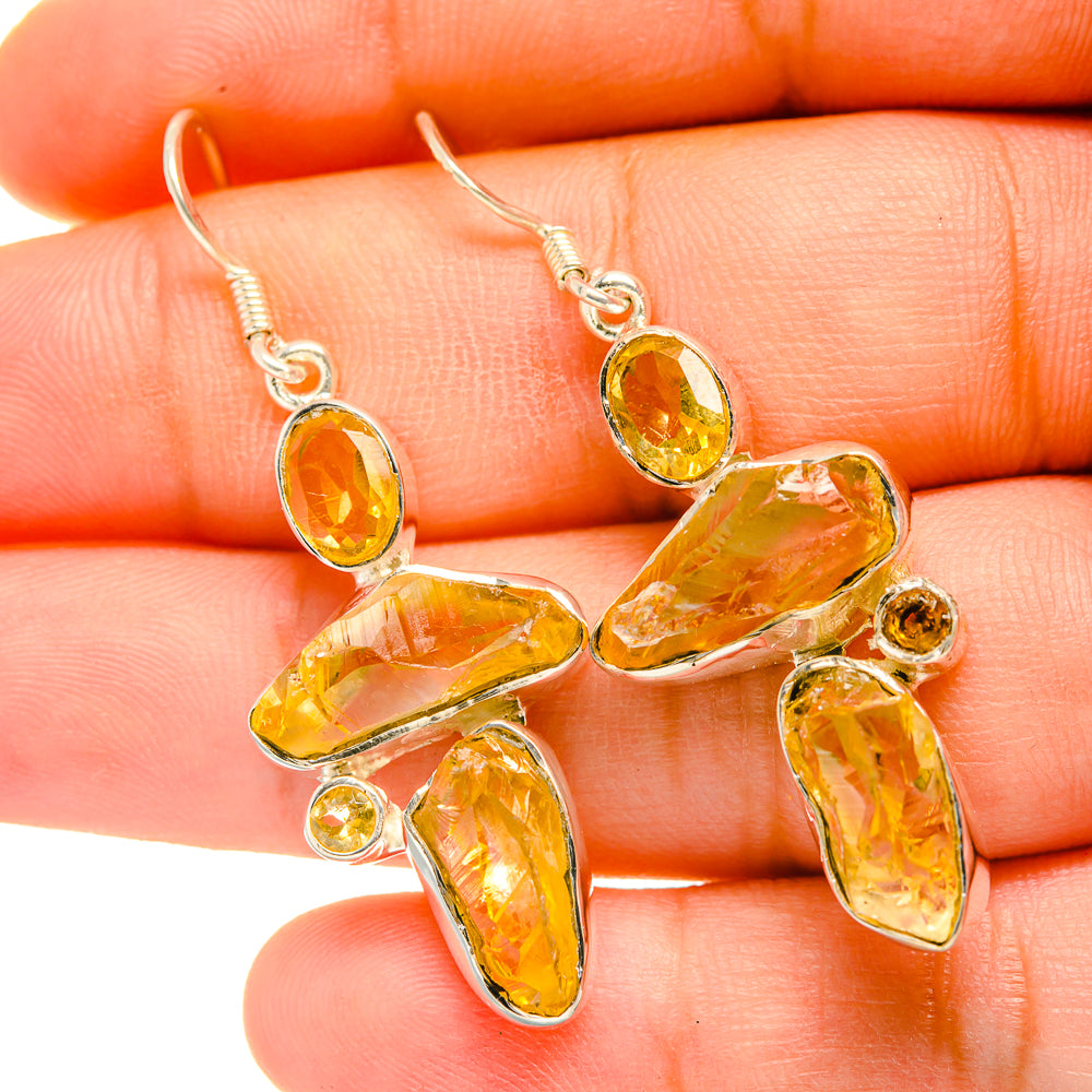 Citrine Earrings handcrafted by Anasilvercos - EARR418605