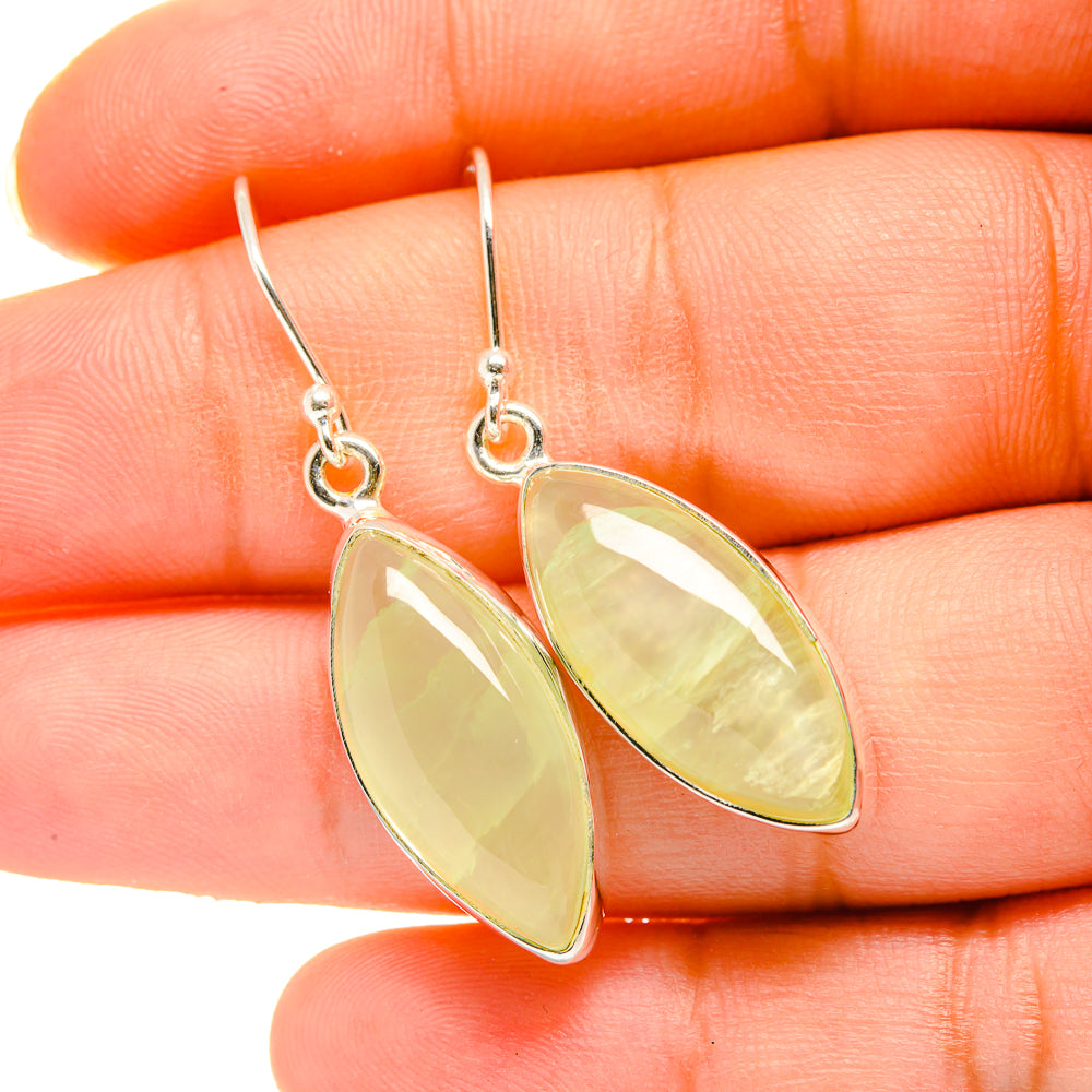Prehnite Earrings handcrafted by Anasilvercos - EARR418606