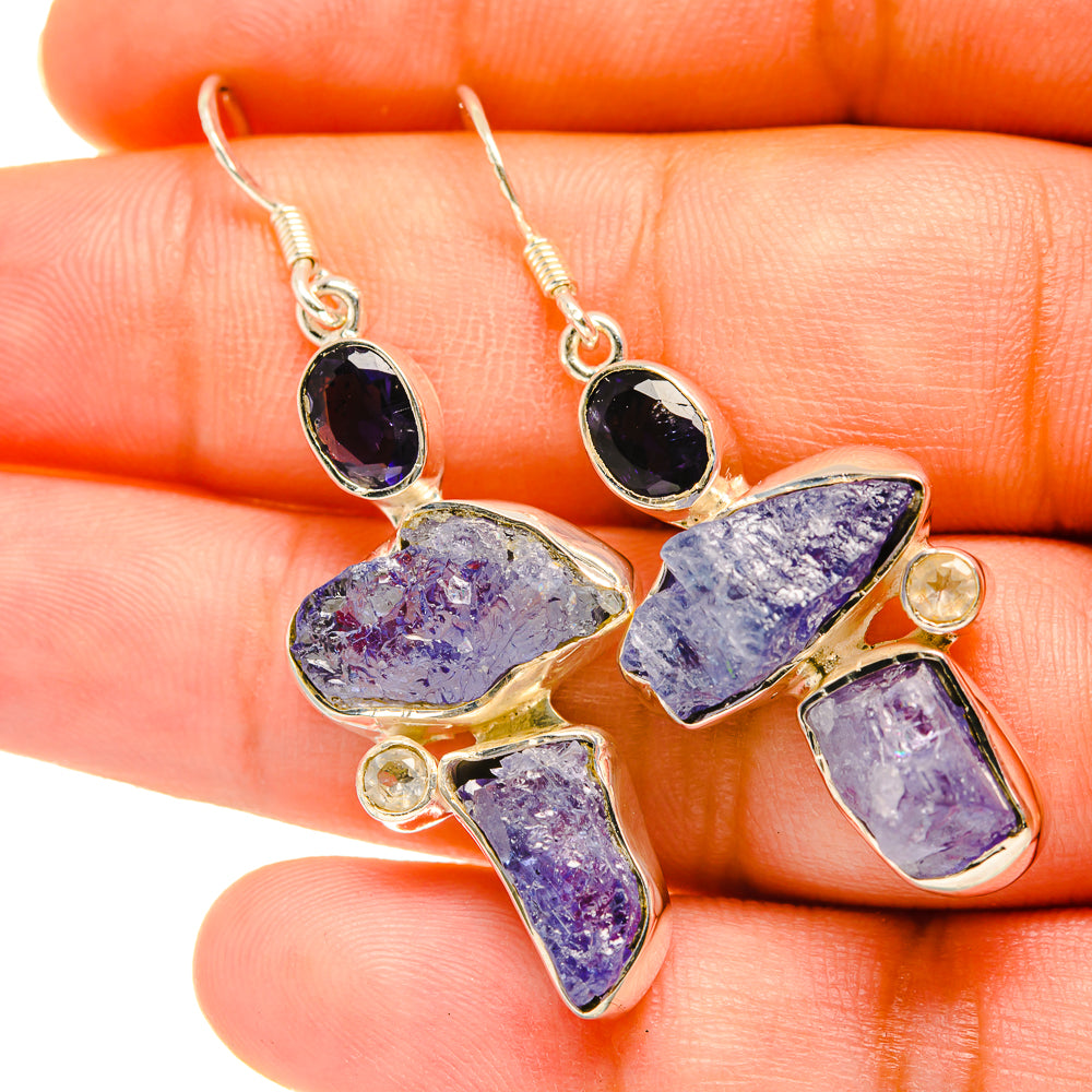 Tanzanite Earrings handcrafted by Anasilvercos - EARR418620