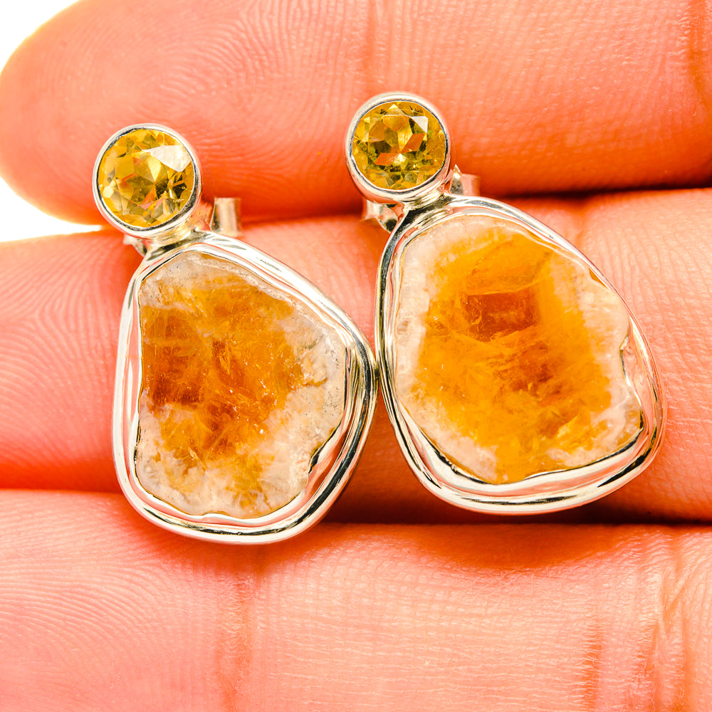 Citrine Earrings handcrafted by Anasilvercos - EARR418621