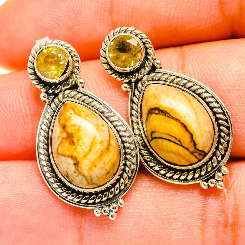 Picture Jasper Earrings handcrafted by Anasilvercos - EARR418622