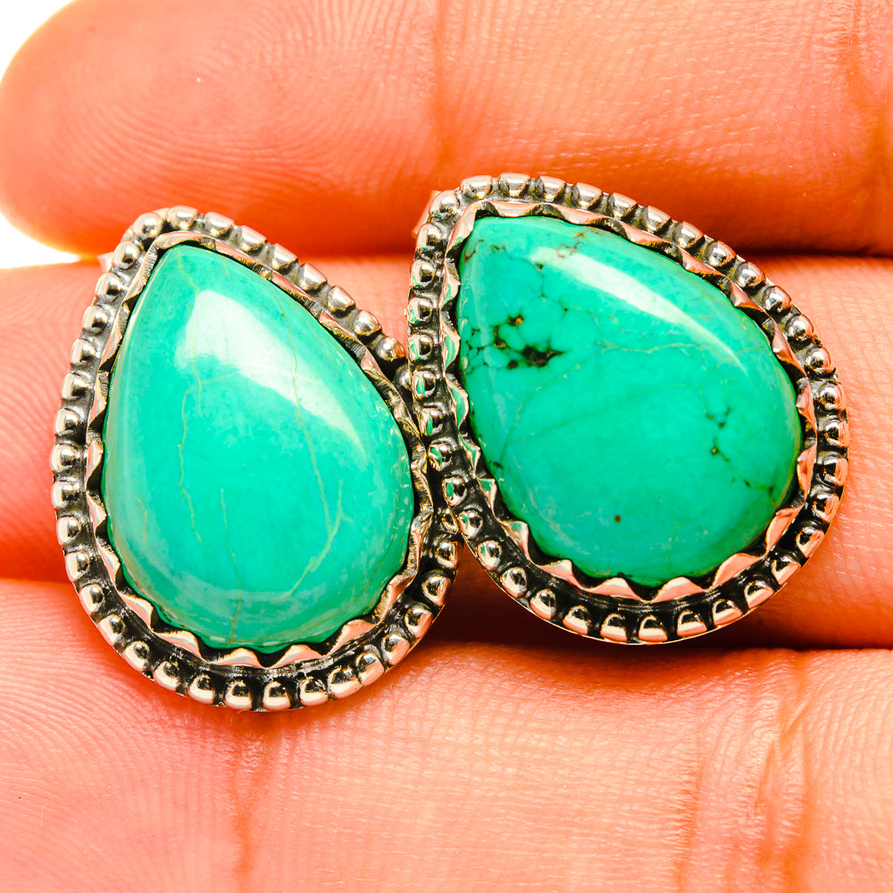 Arizona Turquoise Earrings handcrafted by Anasilvercos - EARR418636