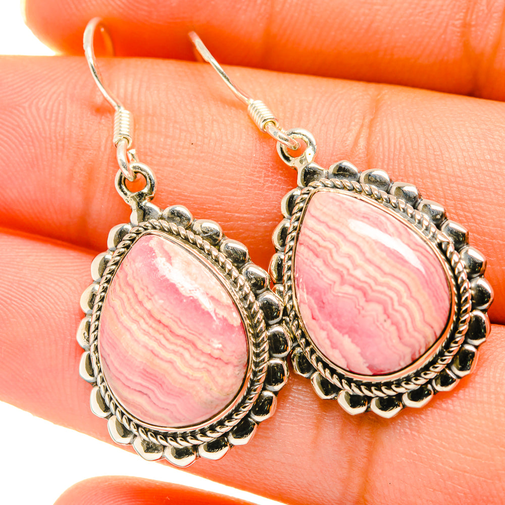 Rhodochrosite Earrings handcrafted by Anasilvercos - EARR418638