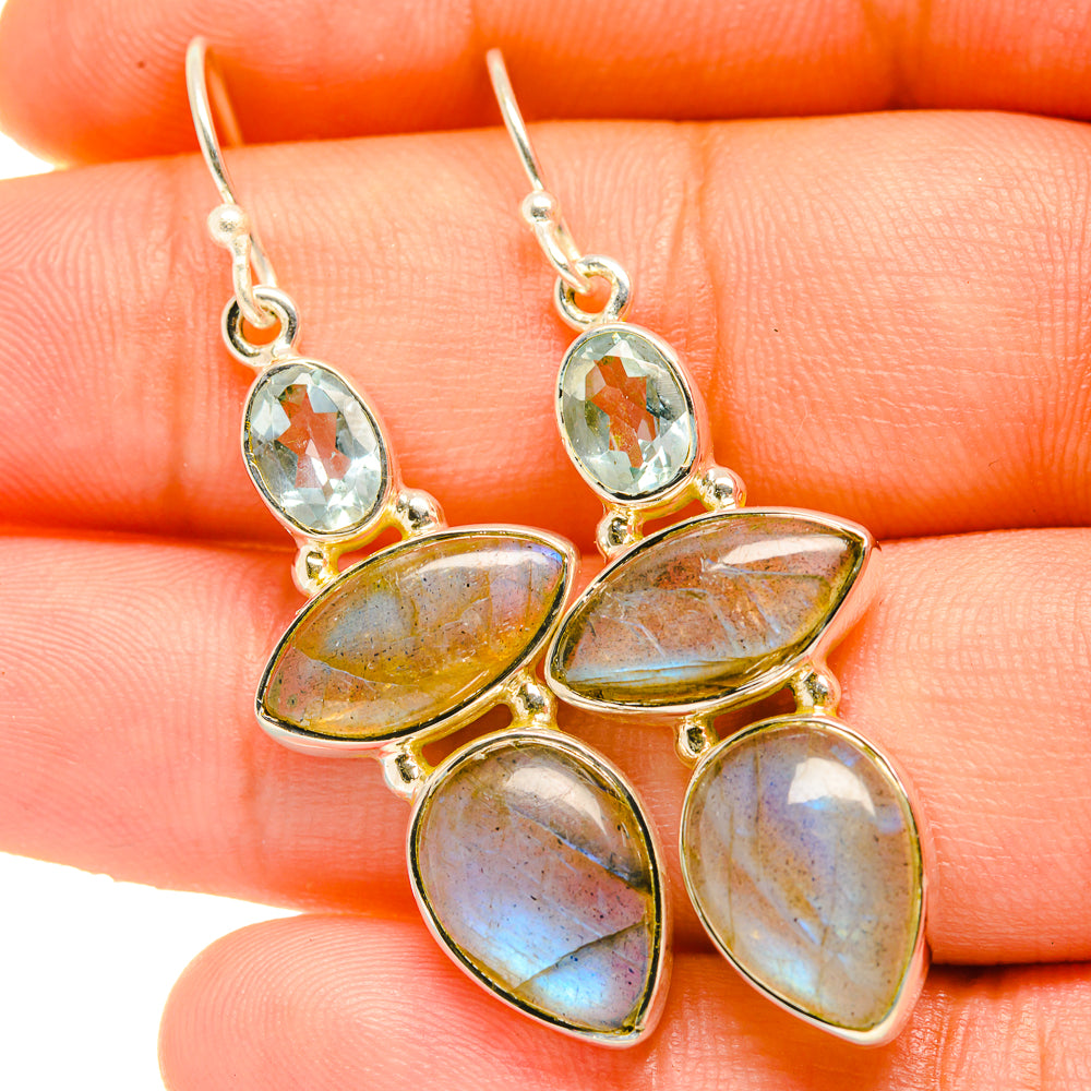 Labradorite Earrings handcrafted by Anasilvercos - EARR418654