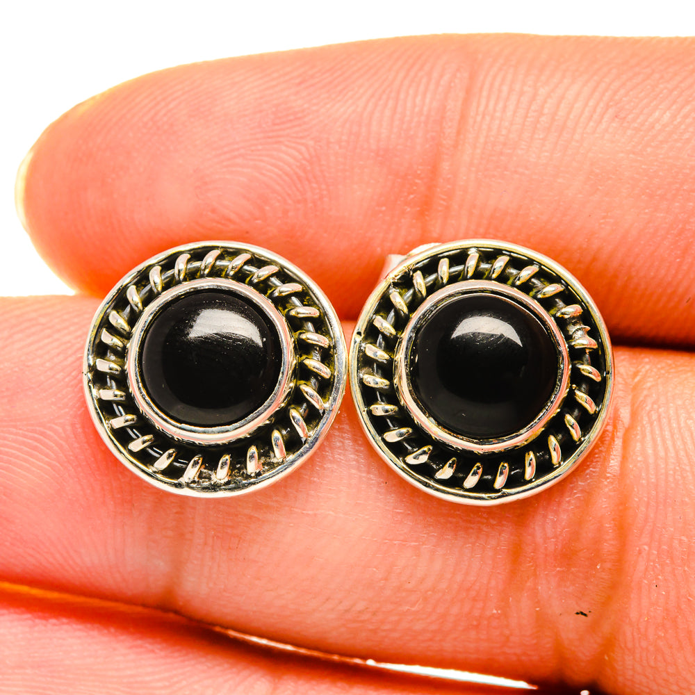 Black Onyx Earrings handcrafted by Anasilvercos - EARR418661