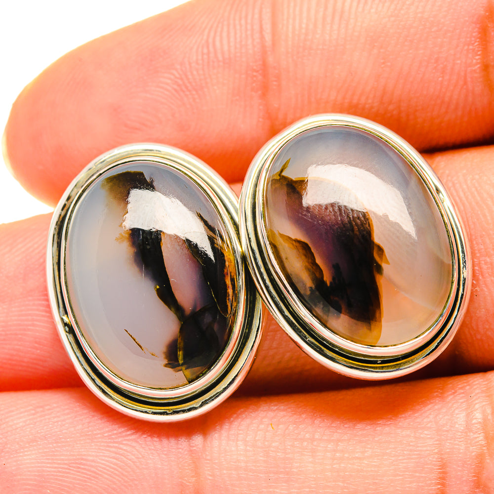 Montana Agate Earrings handcrafted by Anasilvercos - EARR418666