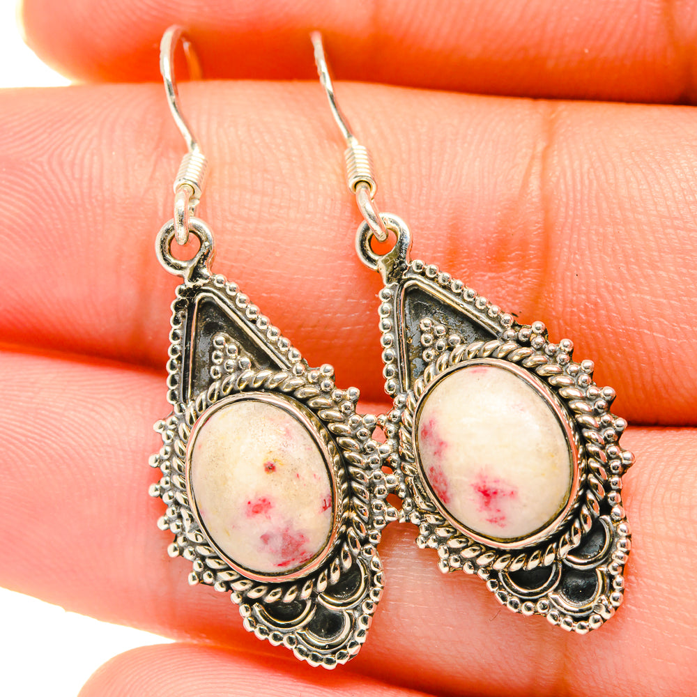 Thulite Earrings handcrafted by Anasilvercos - EARR418673