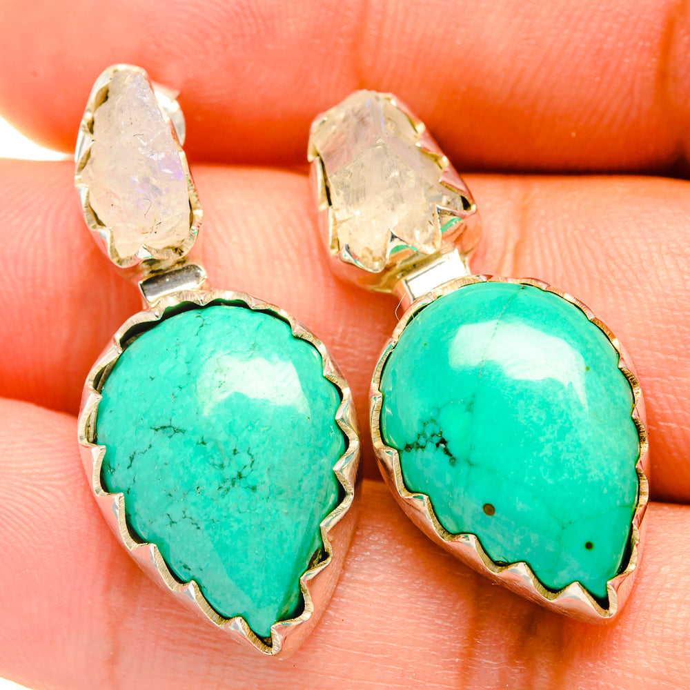 Arizona Turquoise Earrings handcrafted by Anasilvercos - EARR418674