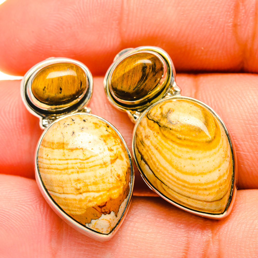 Picture Jasper Earrings handcrafted by Anasilvercos - EARR418682