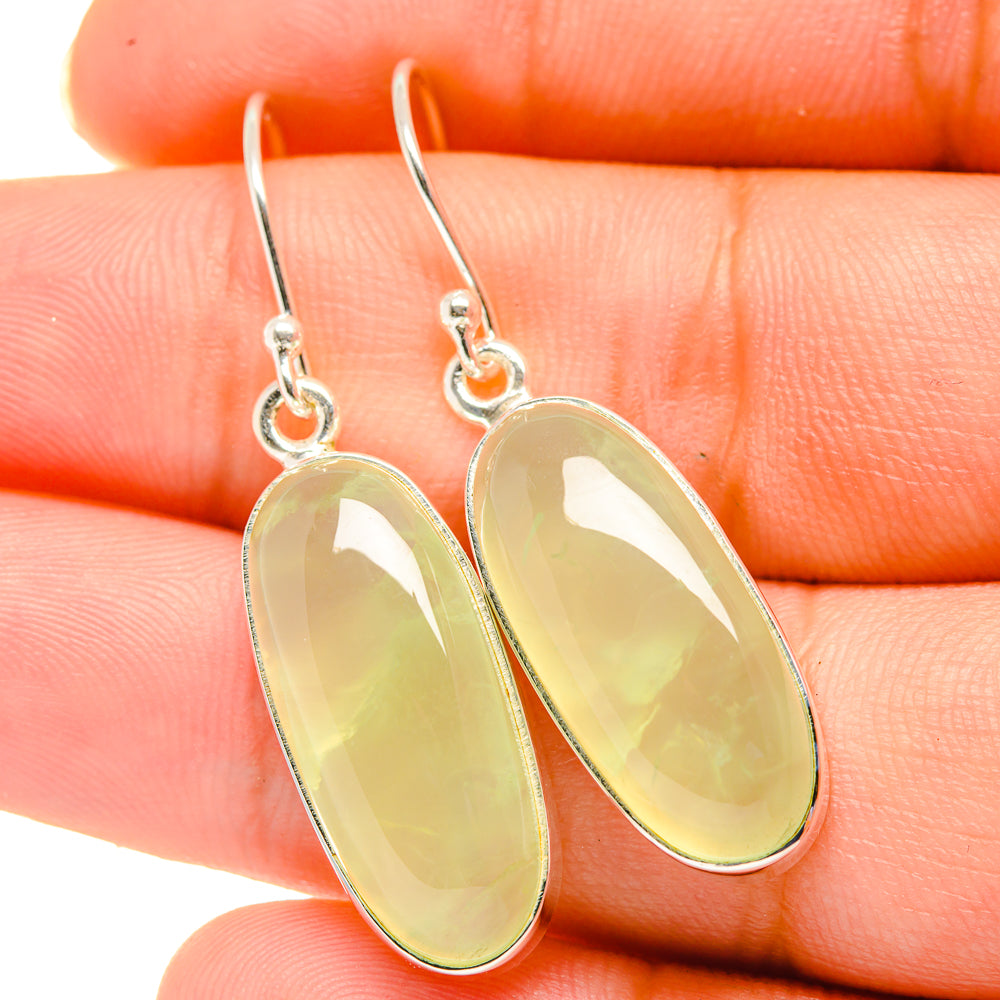 Prehnite Earrings handcrafted by Anasilvercos - EARR418690