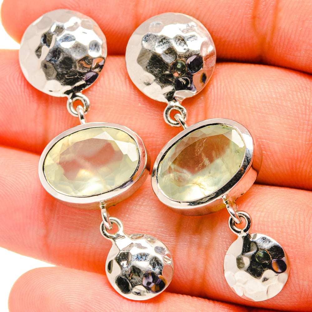 Prehnite Earrings handcrafted by Anasilvercos - EARR418704