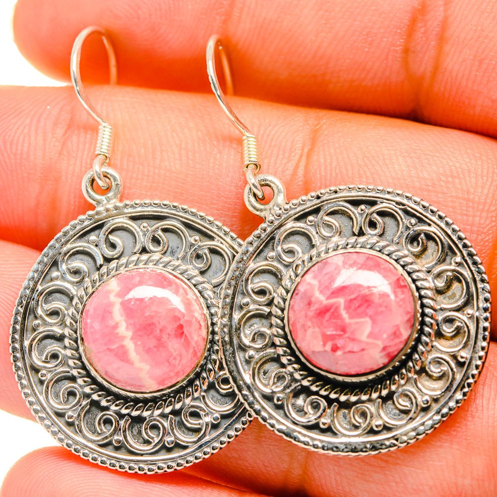 Rhodochrosite Earrings handcrafted by Anasilvercos - EARR418712