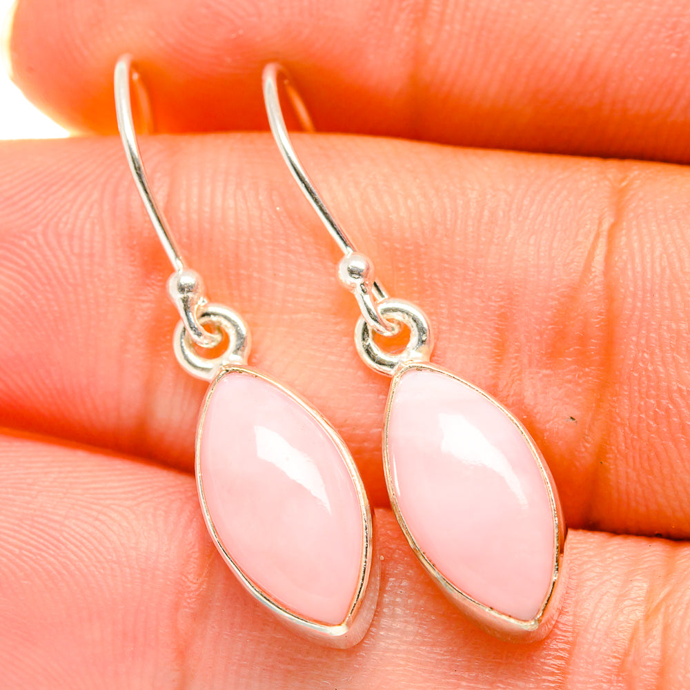 Pink Opal Earrings handcrafted by Anasilvercos - EARR418718