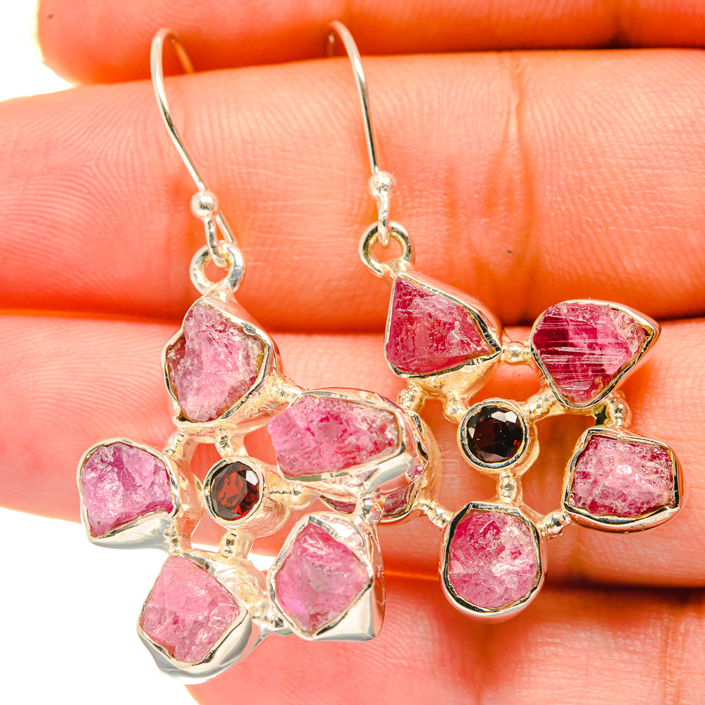 Pink Tourmaline Earrings handcrafted by Anasilvercos - EARR418728