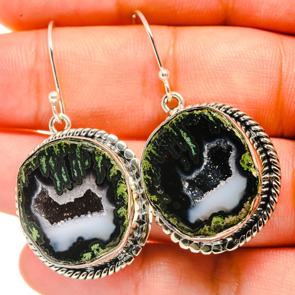 Coconut Geode Druzy Earrings handcrafted by Anasilvercos - EARR418729