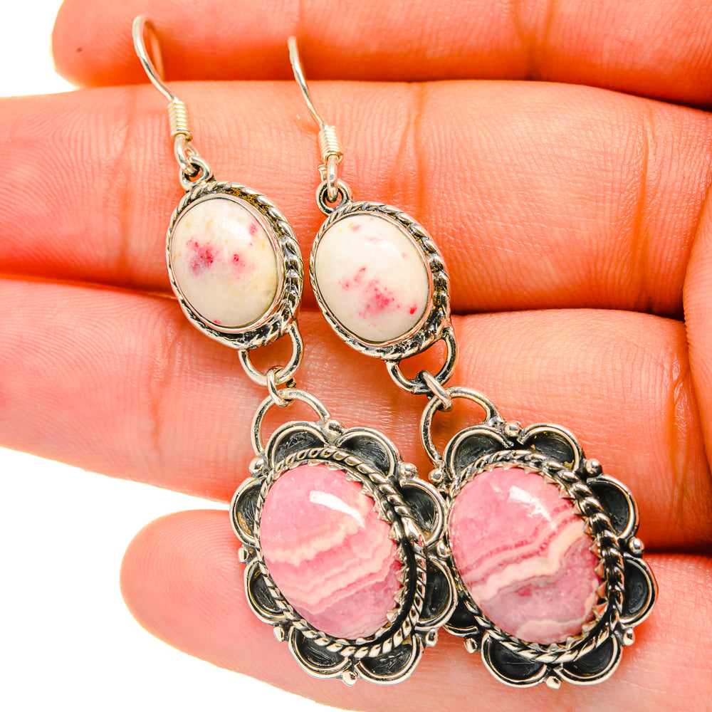 Rhodochrosite Earrings handcrafted by Anasilvercos - EARR418735