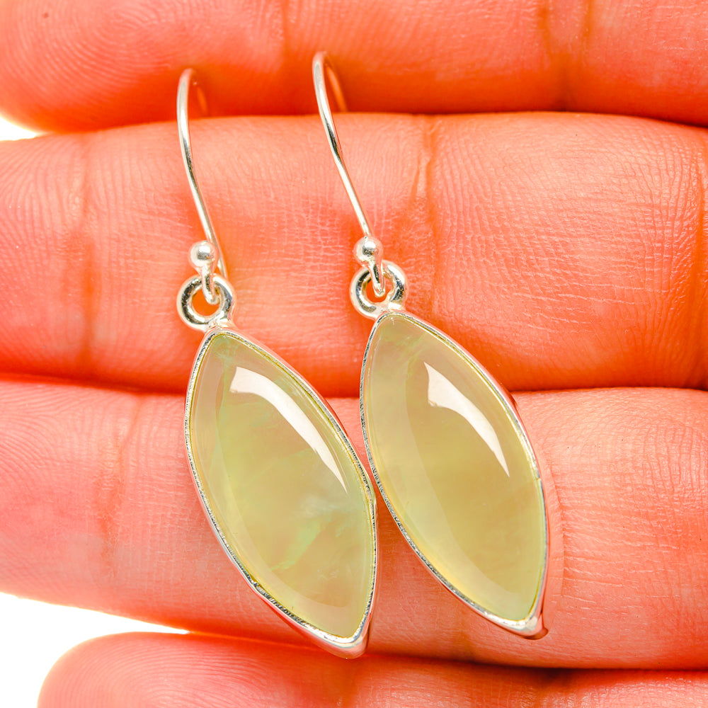Prehnite Earrings handcrafted by Anasilvercos - EARR418756
