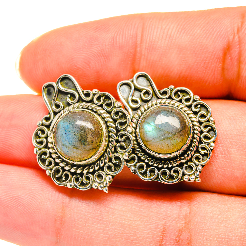 Labradorite Earrings handcrafted by Anasilvercos - EARR418757