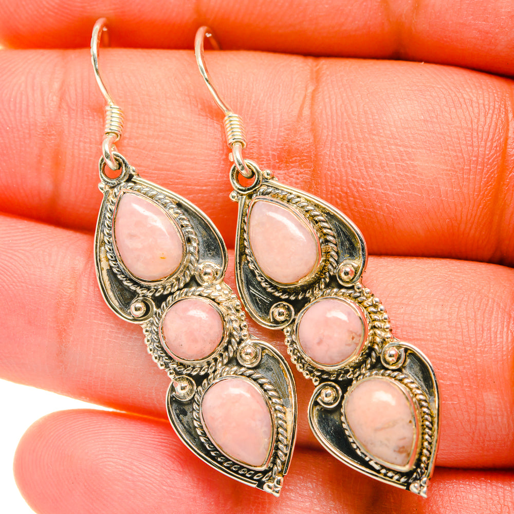 Pink Opal Earrings handcrafted by Anasilvercos - EARR418759