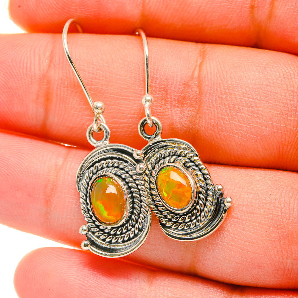 Ethiopian Opal Earrings handcrafted by Anasilvercos - EARR418768