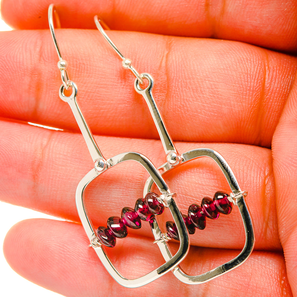 Garnet Earrings handcrafted by Anasilvercos - EARR418773
