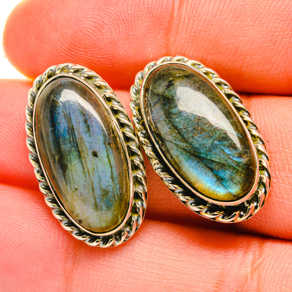 Labradorite Earrings handcrafted by Anasilvercos - EARR418778