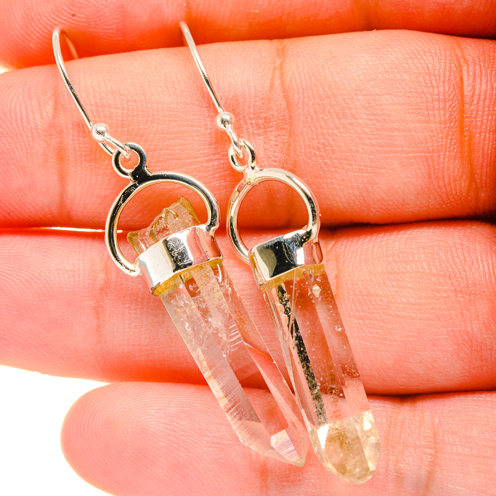 Herkimer Diamond Earrings handcrafted by Anasilvercos - EARR418783