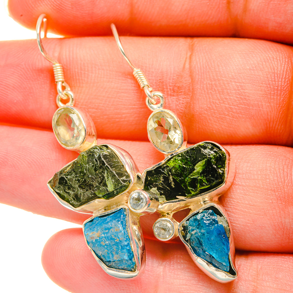 Green Tourmaline Earrings handcrafted by Anasilvercos - EARR418784