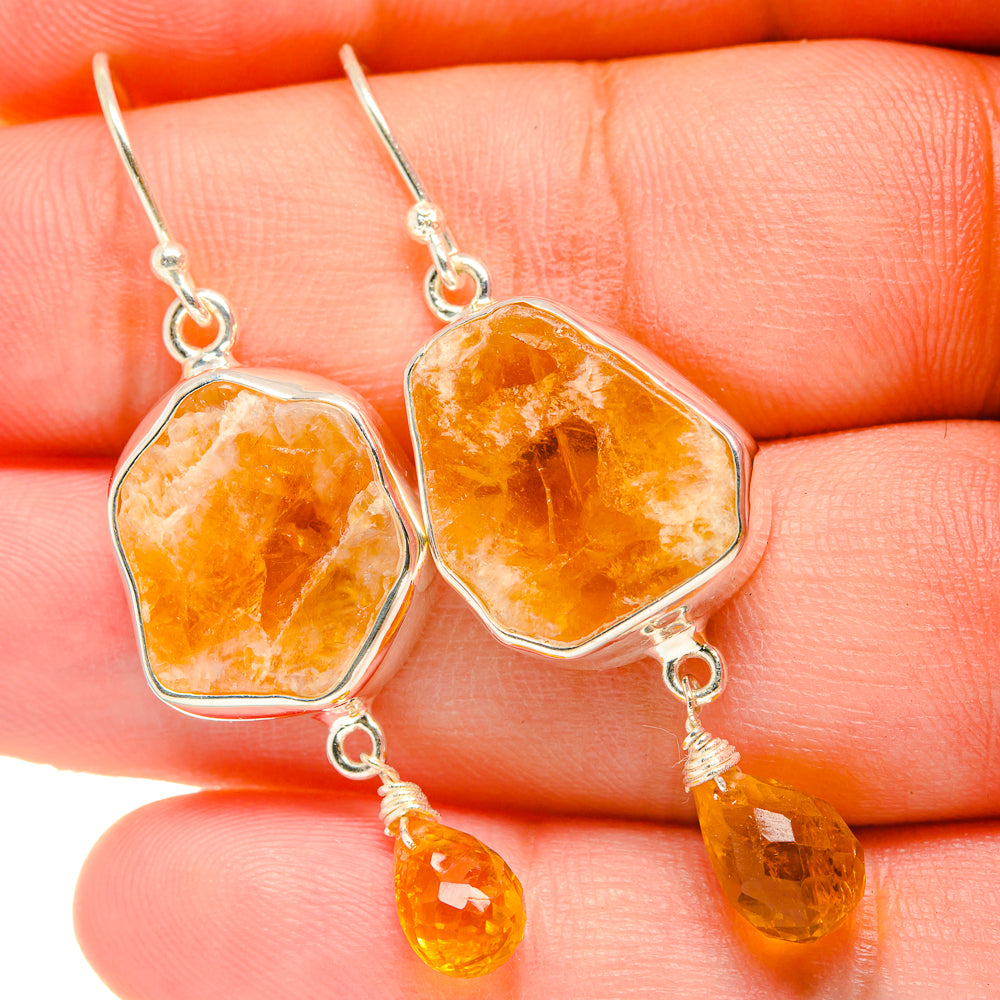Citrine Earrings handcrafted by Anasilvercos - EARR418786